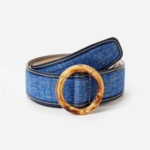 J.McLaughlin Dixie Denim & Leather Belt never worn Large